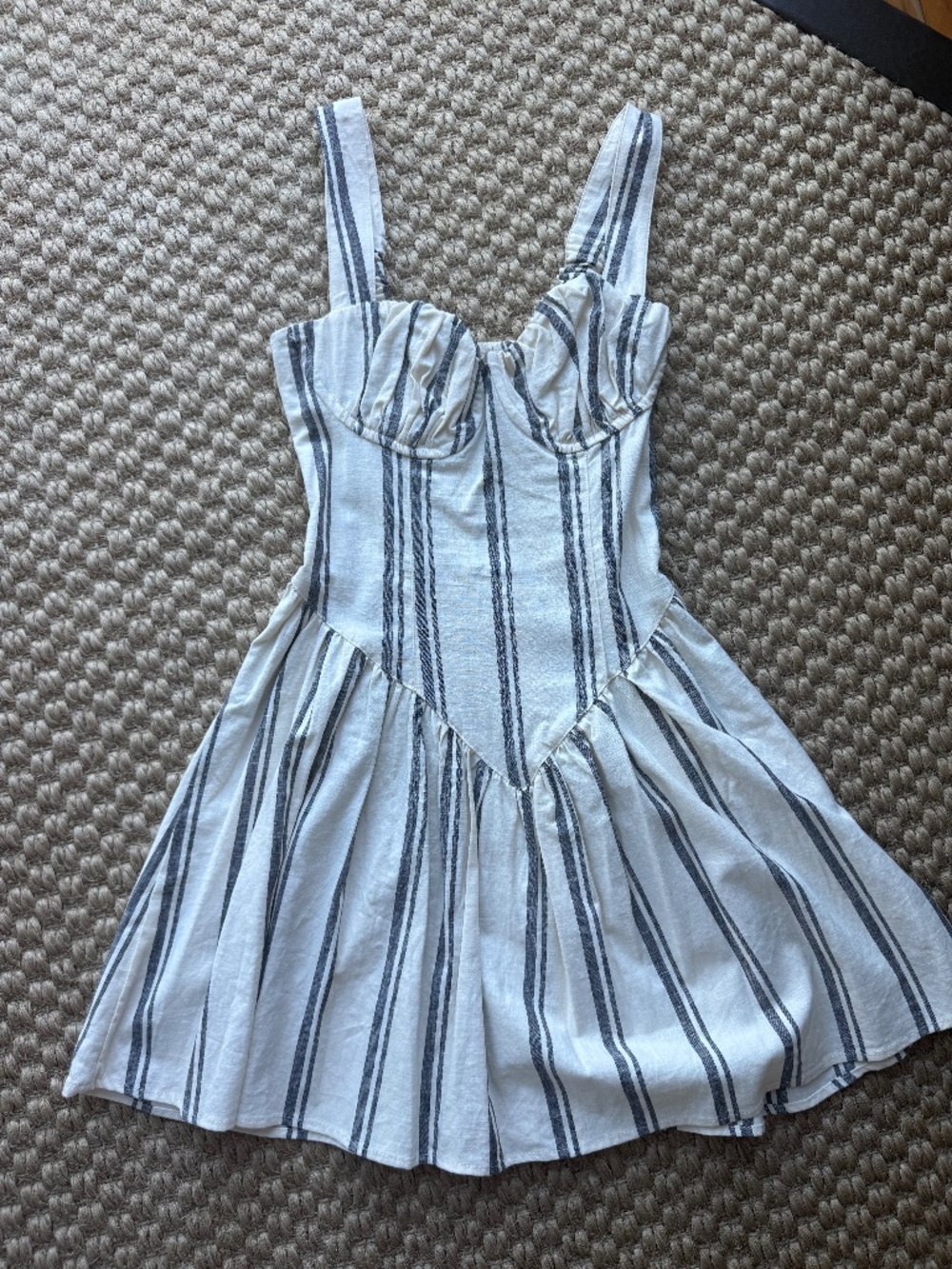 Linen Strip Dress